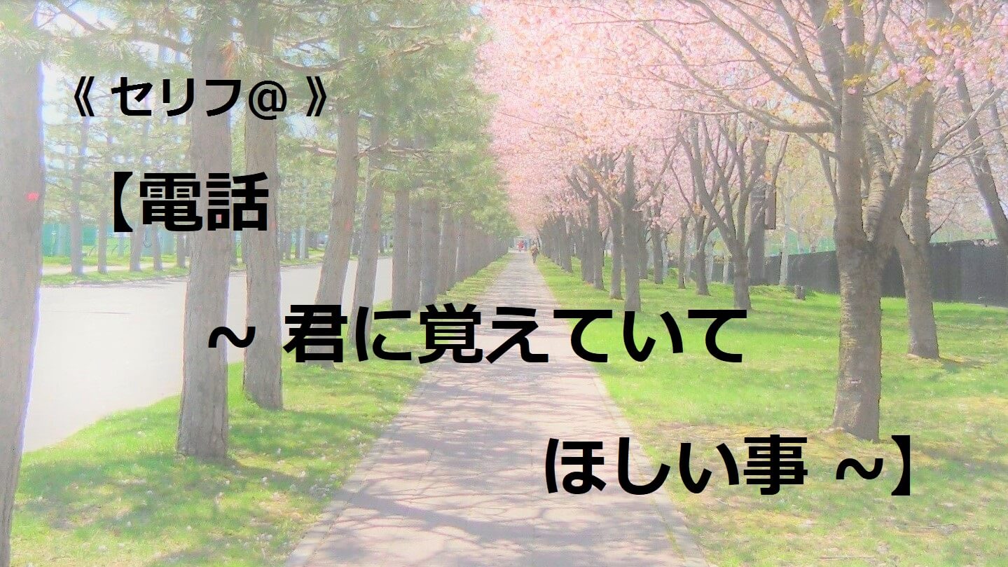 電話 ~ 君に覚えていてほしい事 ~
