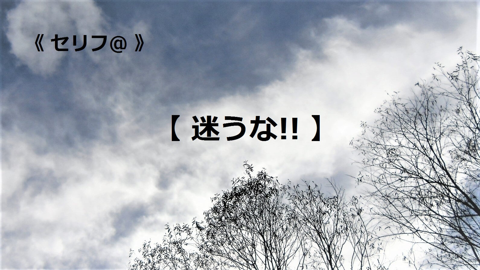 迷うな！！