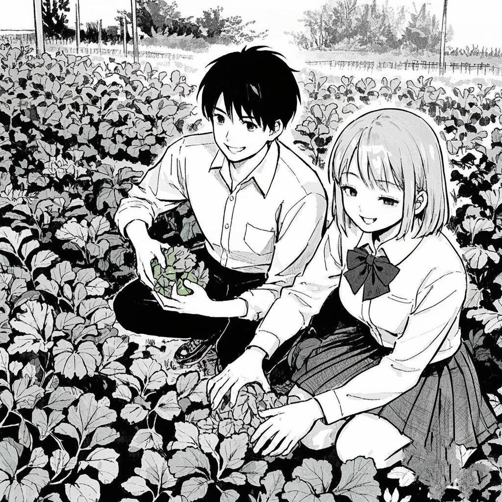 月光菜園の収穫