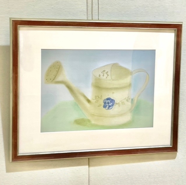 パステル画『未来への花を咲かせる雫』